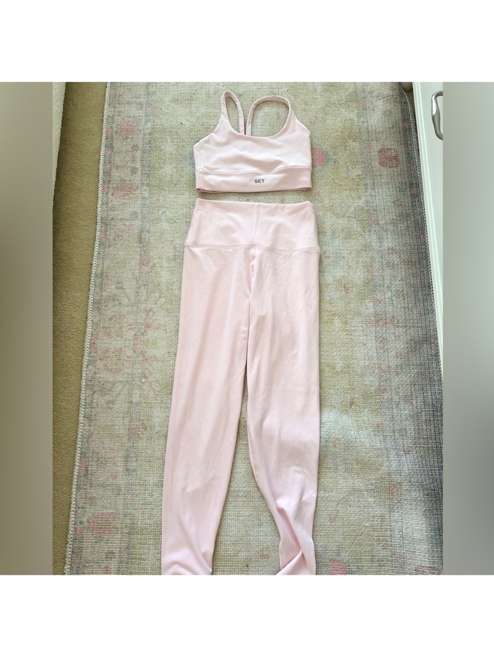 SET Active Pale Pink Luxeform Sports Bra - Medium